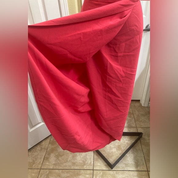 NWT Julia Jordan Knot Neck Tulip Hem Coral Dress SIZE 6 - Picture 11 of 14